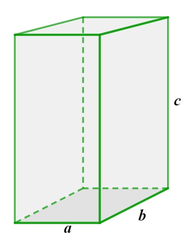 Ilustração de um paralelepípedo retângulo.