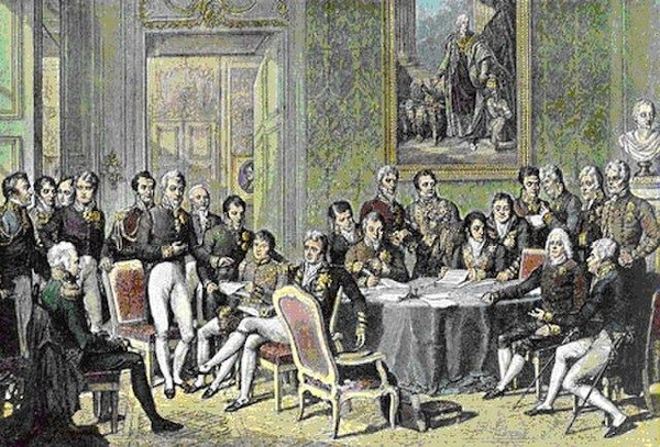 Governantes no Congresso de Viena, 1814.