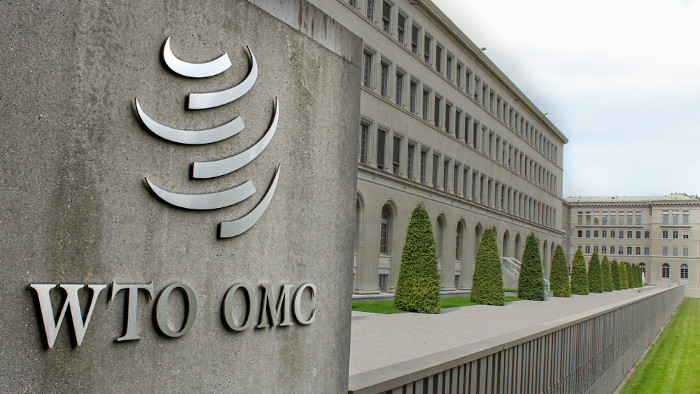 Fachada do prédio da OMC em Genebra, na Suíça.