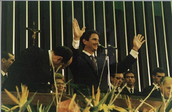 Fernando Collor de Melo em seu primeiro discurso como presidente do Brasil.[1]