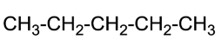 Fórmula estrutural do pentano.