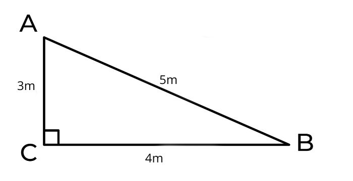 Ilustração de um triângulo retângulo, com a indicação d.