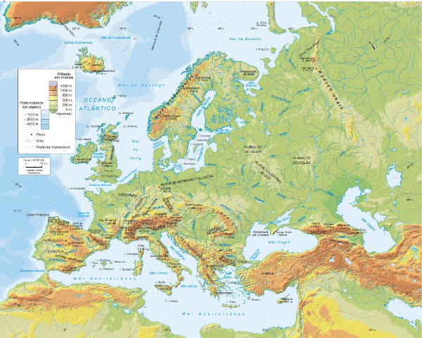 Mapa da Europa: físico, político, regionais - Mundo Educação