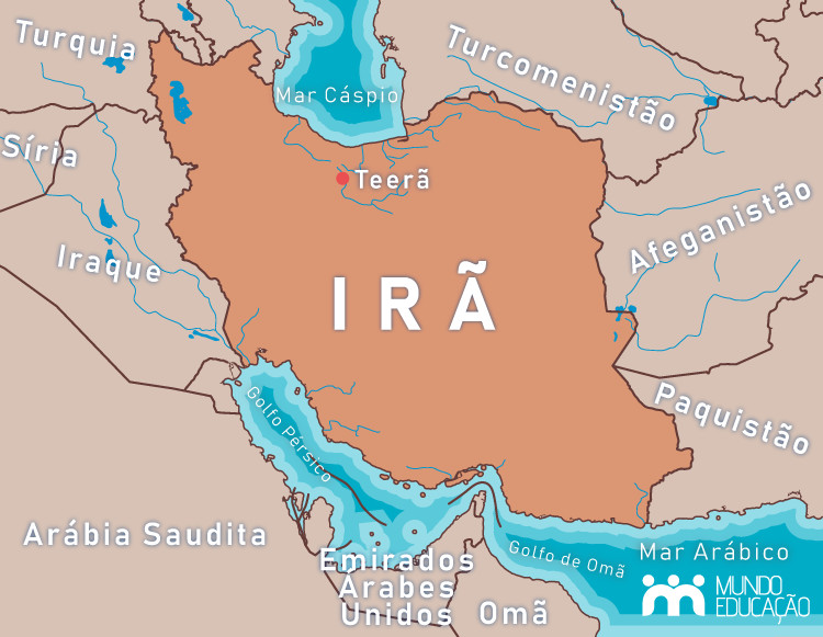Mapa do Irã 