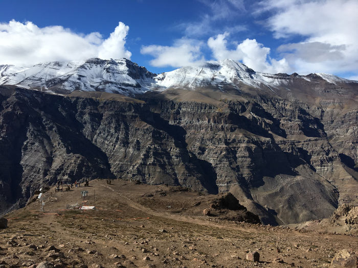 Vista da Cordilheira dos Andes.