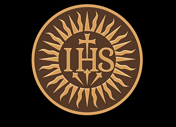 Símbolo da Companhia de Jesus, ordem religiosa dos padres jesuítas.