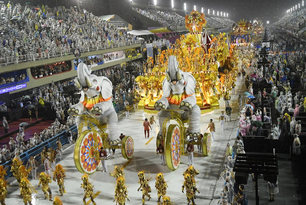 Desfile da escola de samba Acadêmicos do Salgueiro realizado no Rio de Janeiro, no Carnaval do ano de 2020.