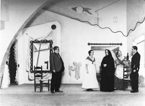 Encenação da peça Bodas de sangue em Barcelona, em 1935.