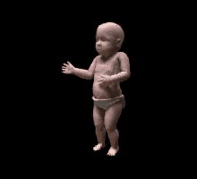 GIF de um bebê em representação gráfica 3D dançando — meme do bebê dançando