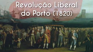 Texto"Revolução Liberal do Porto (1820)" próximo a uma representação do que foi Revolução Liberal do Porto (1820).
