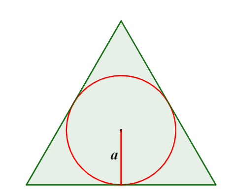  Representação do apótema do triângulo equilátero.