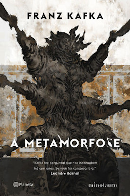 Monstro com vários braços na capa do livro de literatura fantástica A metamorfose, de Franz Kafka.
