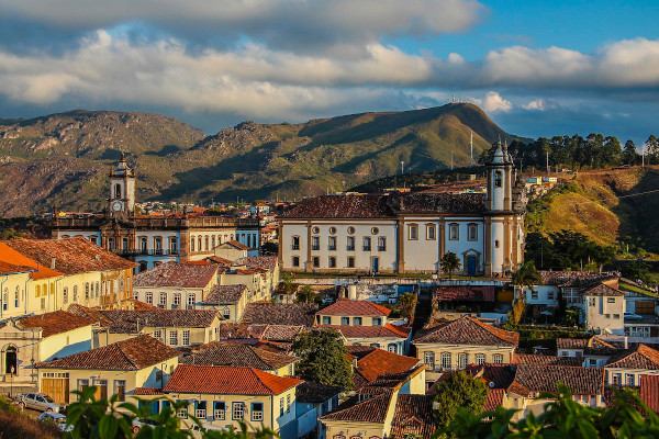 Ouro Preto, em Minas Gerais, cidade que era o centro econômico da mineração na época do Ciclo do Ouro.
