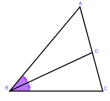 Bissetriz interna de um triângulo.