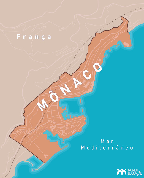 Mapa de Mônaco.