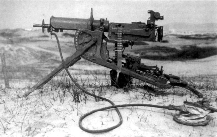 MG-08, metralhadora alemã utilizada na Primeira Guerra Mundial.