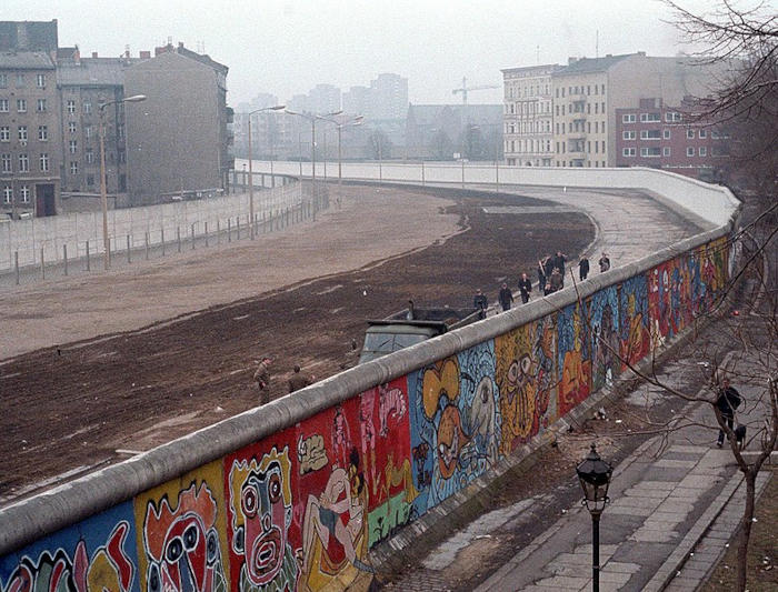 Muro de Berlim antes da reunificação da Alemanha.