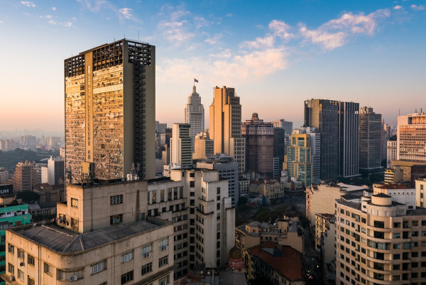 Vista aérea da área urbana da cidade de São Paulo, um exemplo de resultado do processo de urbanização brasileira.