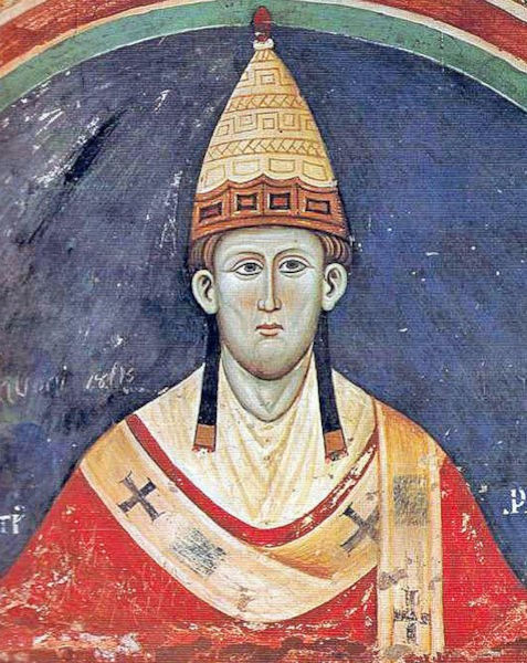 Afresco do papa Inocêncio III, o homem mais poderoso da Europa no século XIII, representante da Igreja Medieval.