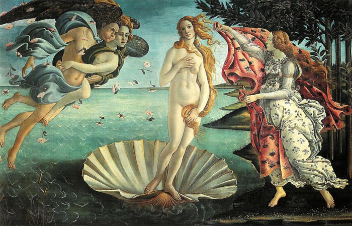 “O nascimento de Vênus”, obra de Boticelli, pintor do renascimento.