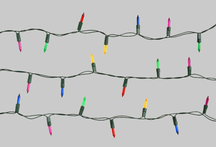 Pisca-pisca utilizado das decorações de Natal, um exemplo de associação de resistores em série.