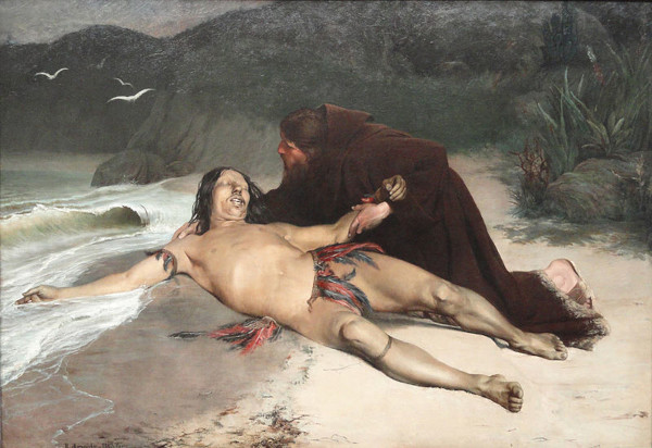 Quadro “O Último Tamoio” de Rodolfo Amoedo, 1883.
