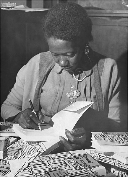 Fotografia de Carolina Maria de Jesus, autora negra que fez uma importante representação do negro na literatura brasileira.