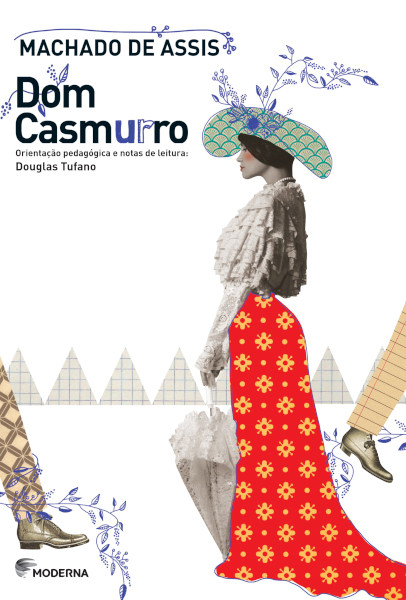 Capa do livro “Dom Casmurro”, obra de Machado de Assis na qual são identificados os cinco elementos da narrativa.