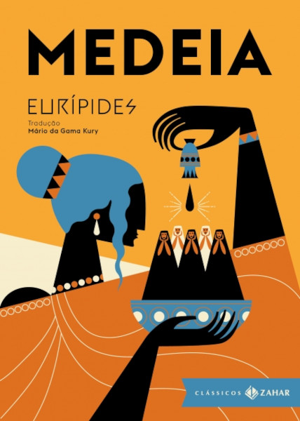 Capa do livro Medeia, de Eurípides, um exemplo de tragédia, publicado pela editora Zahar.[1]