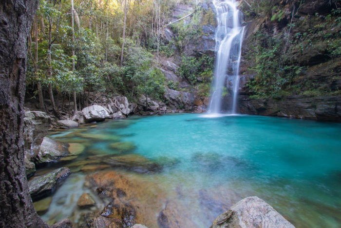 A cachoeira de Santa Bárbara fica localizada em terras quilombolas.