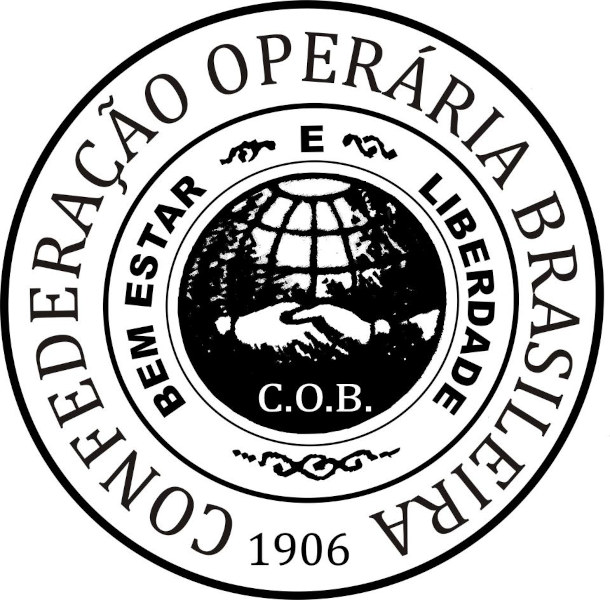 Brasão da Confederação Operária Brasileira, muito importante durante o Movimento Operário Brasileiro.