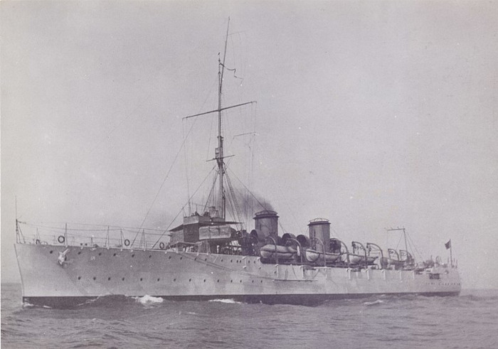 Cruzador Bahia, uma embarcação da Marinha Brasileira usada durante a participação do Brasil na Primeira Guerra Mundial.
