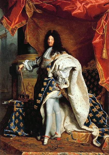 Pintura de Luís XIV da França, um exemplo de monarca do Estado Moderno.
