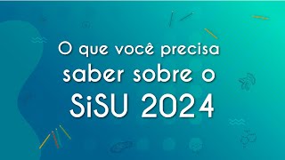 Escrito"O que você precisa saber sobre o SiSU 2024" em fundo azul.