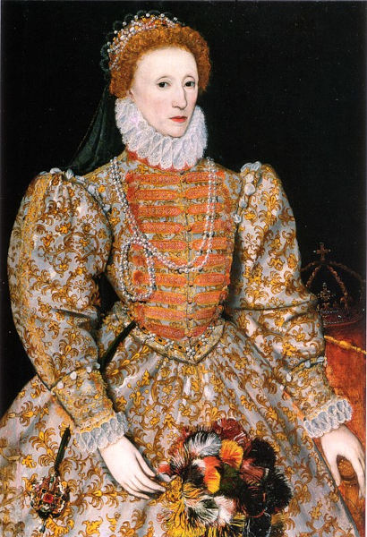 Pintura da rainha inglesa Elizabeth I, a responsável pelas primeiras tentativas de colonização inglesa na América do Norte.