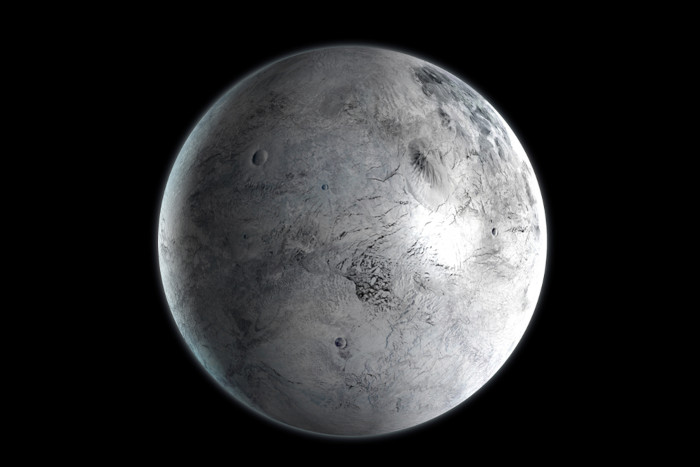 Imagem 3D de Eris, um dos planetas-anões.