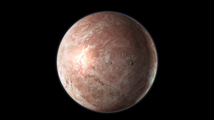 Imagem 3D de Makemake, um dos planetas-anões.
