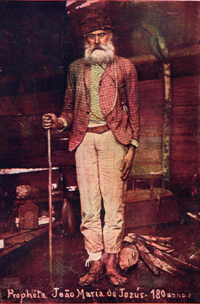 Fotografia do Monge João Maria, um dos nomes envolvidos no contexto da Guerra do Contestado.