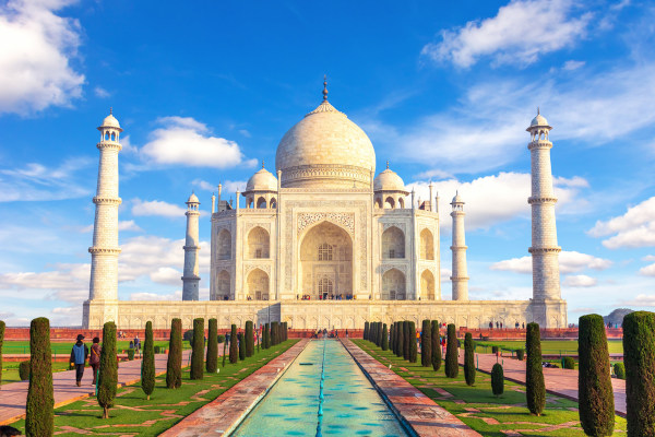 Taj Mahal, na Índia, exemplo de patrimônio cultural da humanidade.