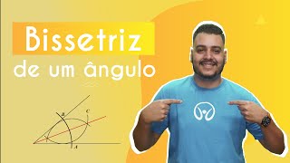 Escrito "Bissetriz de um ângulo" sobre um fundo amarelo.