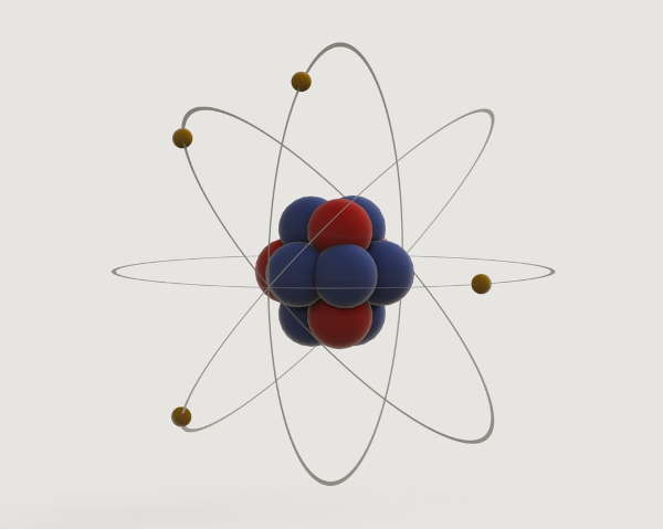 Modelo atômico de Rutherford.