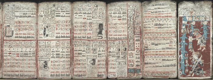 Parte do Códice de Dresden, um dos mais famosos códices maias.