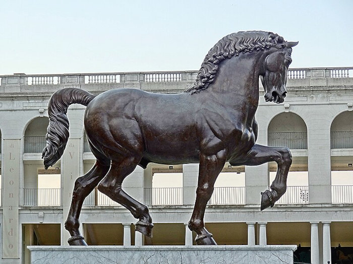 “Cavalo de Leonardo”, uma das esculturas de Leonardo da Vinci. [1]