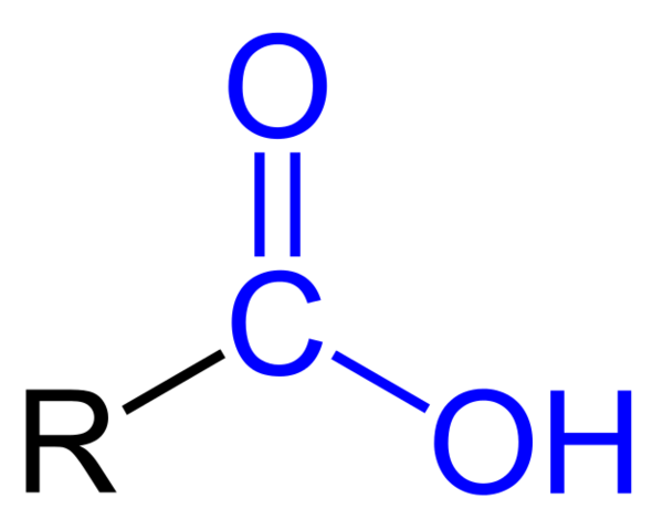 Fórmula geral dos ácidos carboxílicos.