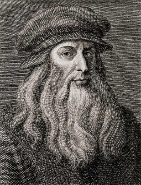 Ilustração de Leonardo da Vinci.