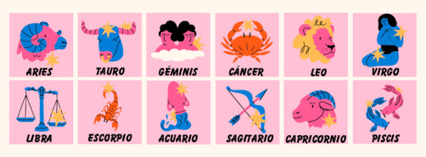 Signos do zodiaco em espanhol.