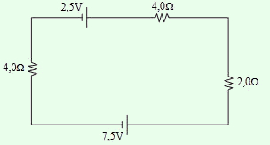 Representação de um circuito elétrico simples em um exercício.