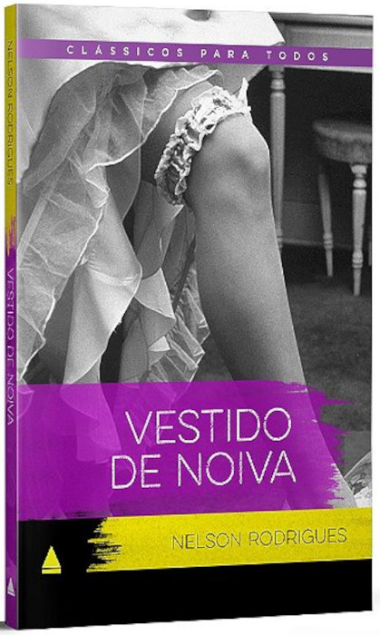 Perna de uma mulher em capa do livro Vestido de noiva, de Nelson Rodrigues.
