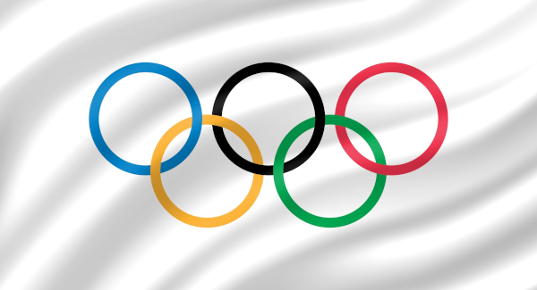 Anéis olímpicos, um dos principais símbolos olímpicos.