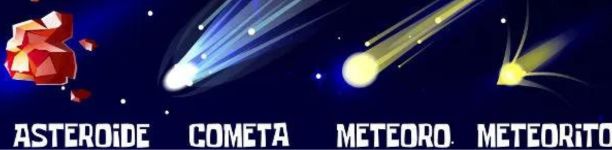 cometa, asteroide e meteoro